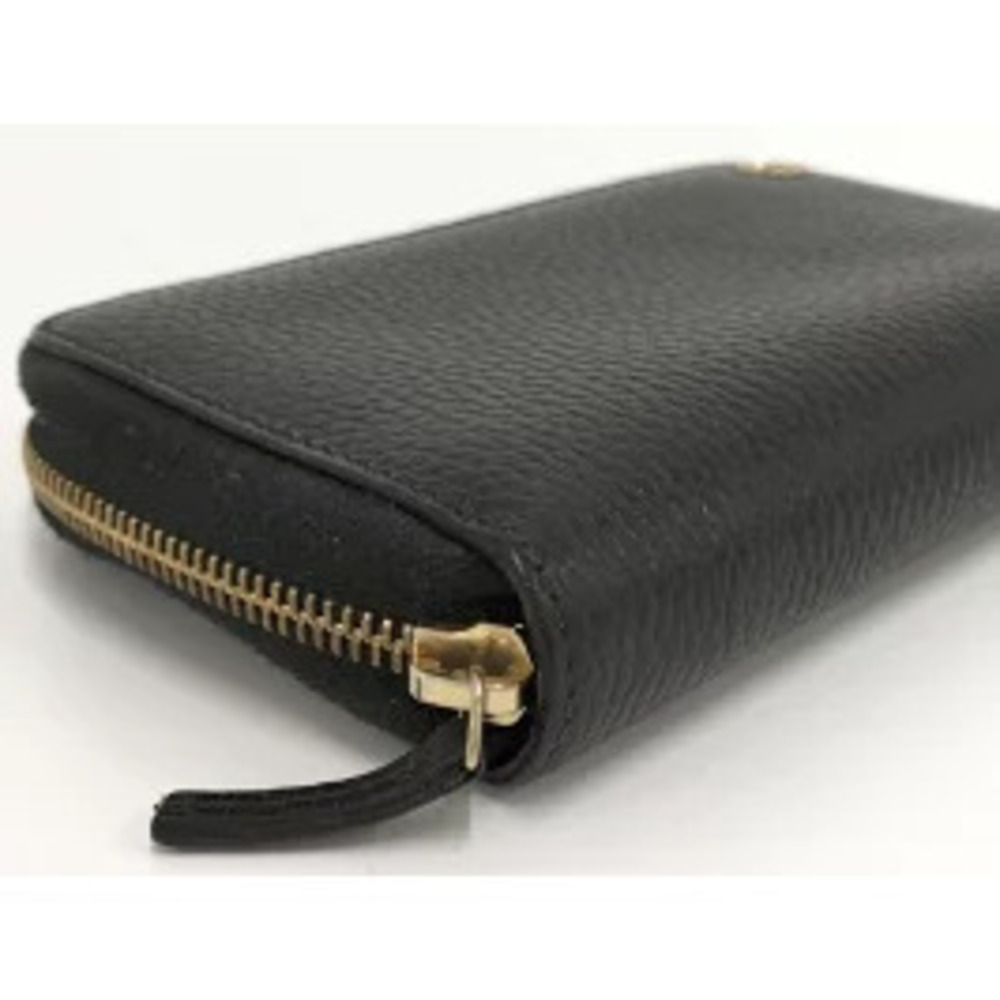 GUCCI Interlocking GG Round Zipper Long Wallet Leather Black - Picture 5 of 8